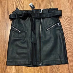 Express high waisted leather skirt